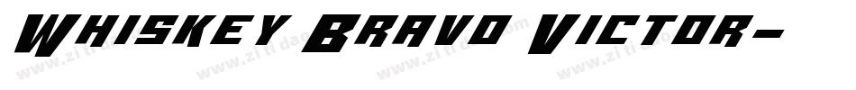 Whiskey Bravo Victor字体转换